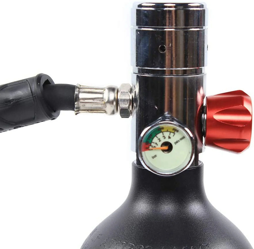 FETCOI Diving by Tank Cylinder Refill Refill Diving High Pressure Air DIDEEP Pump Equipment Adapter Scuba Underwater 1L Breathe E-S400B for Training Mini