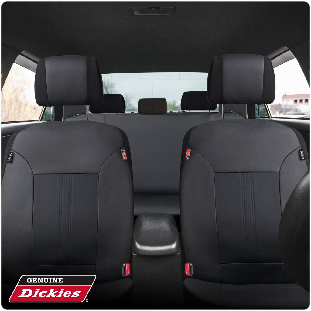 43645WDI 3-Piece Black Covers, Car Dickies Petersen Seat Leather Vegan Genuine