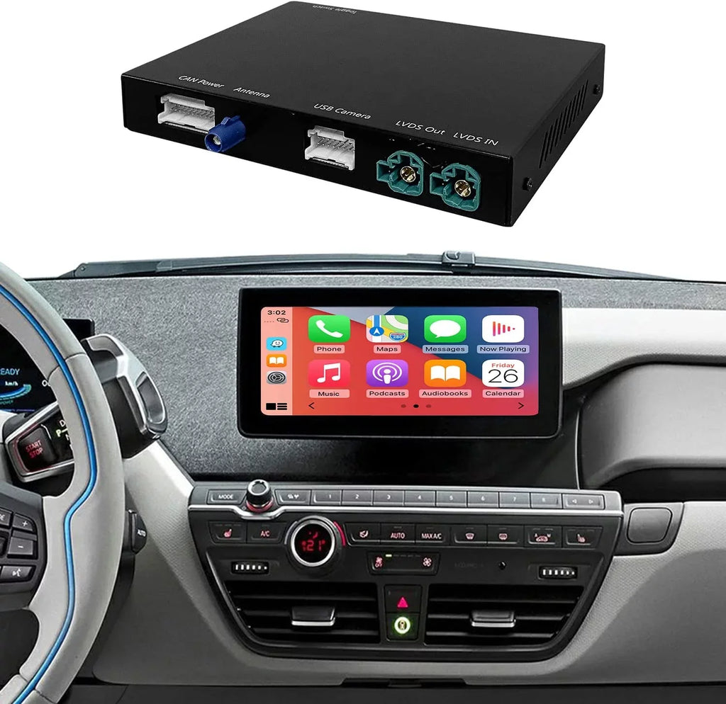 Top Auto, Support Road NBT Carplay 2012-2017 Reverse Decoder Android Original Car for Knob Camera, i3 Control Wireless I01 Kit Year, Retrofit System BMW Mirrorlink,