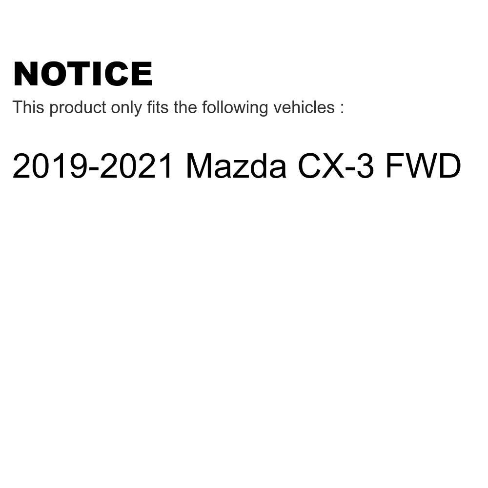 Auto Kit Semi-Metallic Rotors Disc Pads Transit Brake CX-3 Rear K8S-103128 2019-2021 FWD And - Front For Mazda