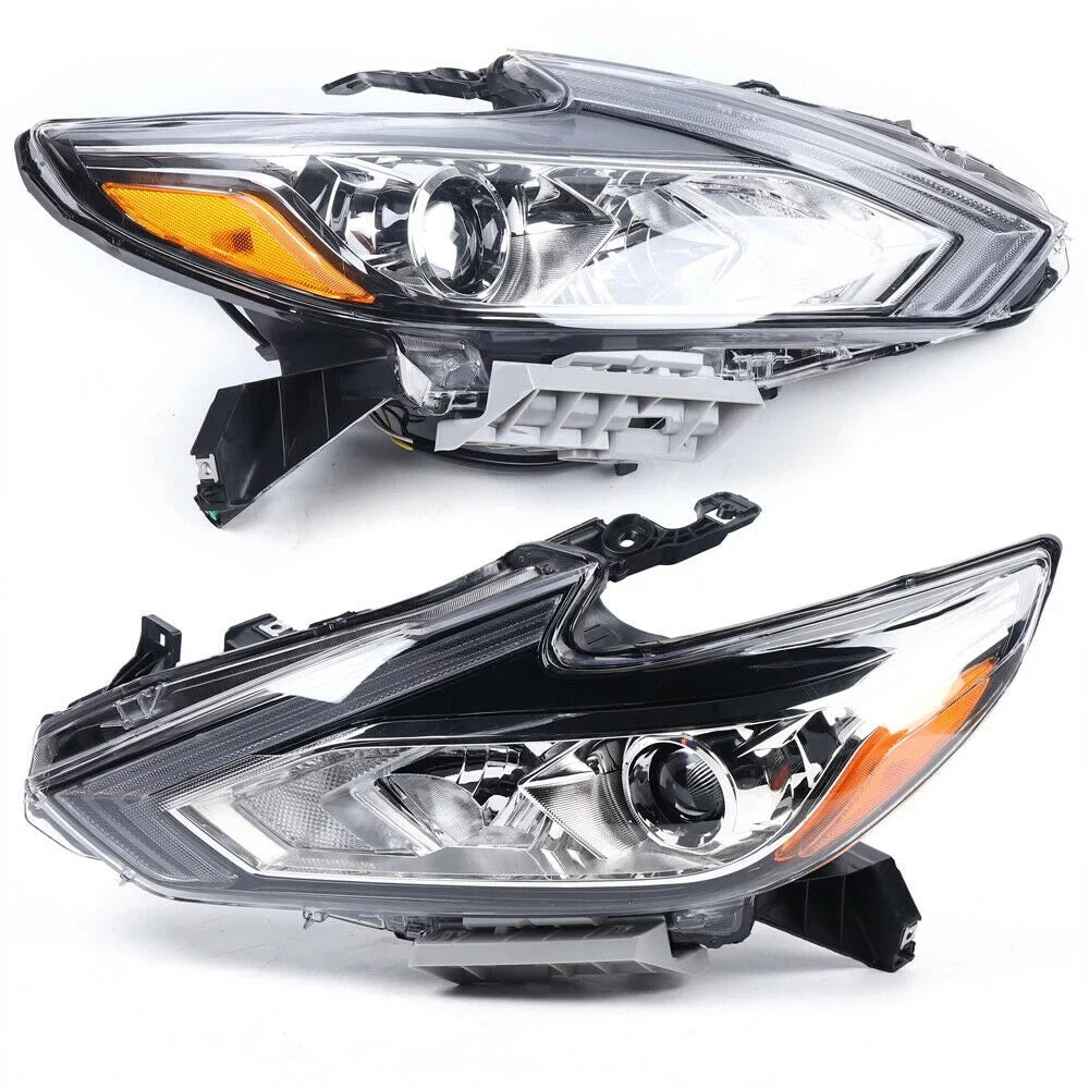 for Pair + 2018 Nissan Headlights Housing Left 2017 Right Chrome Altima 2016