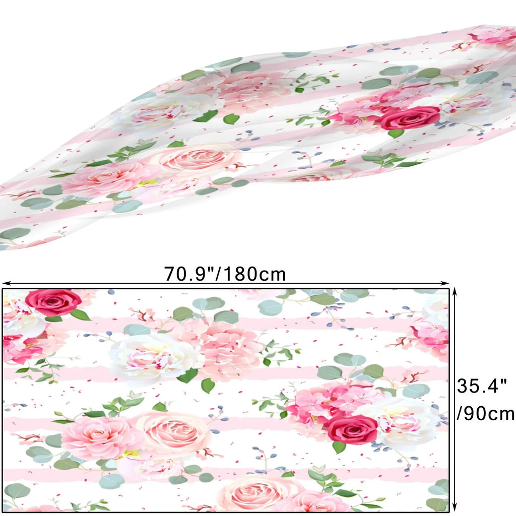 Sunscreen FREEAMG Wraps Large Hair Pink Red Scarf Women Neck and Wraps Oblong Shawls Silk Gift Long Packed Headscarf Rose for