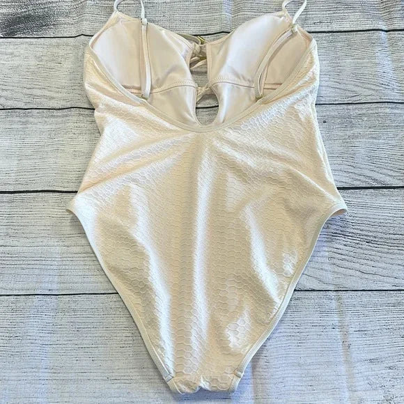 Swimsuit, Keyhole X-Large Snake-Print WHITE SAND US Sanctuary One-Piece