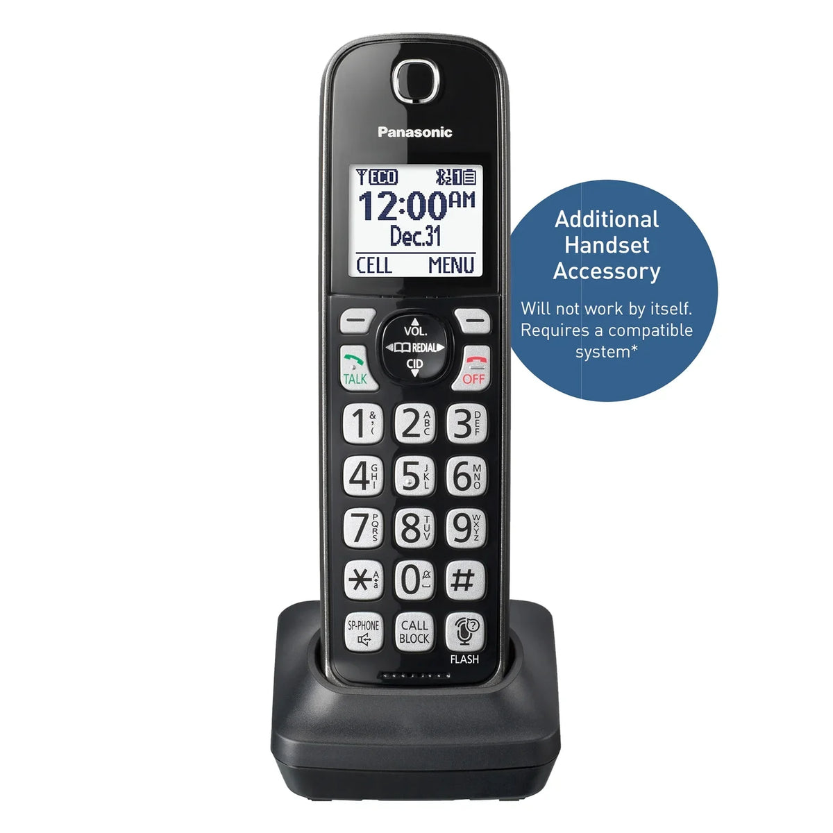 KX-TGDA66M KX-TGD66x Cordless Panasonic Accessory Phone Handset,