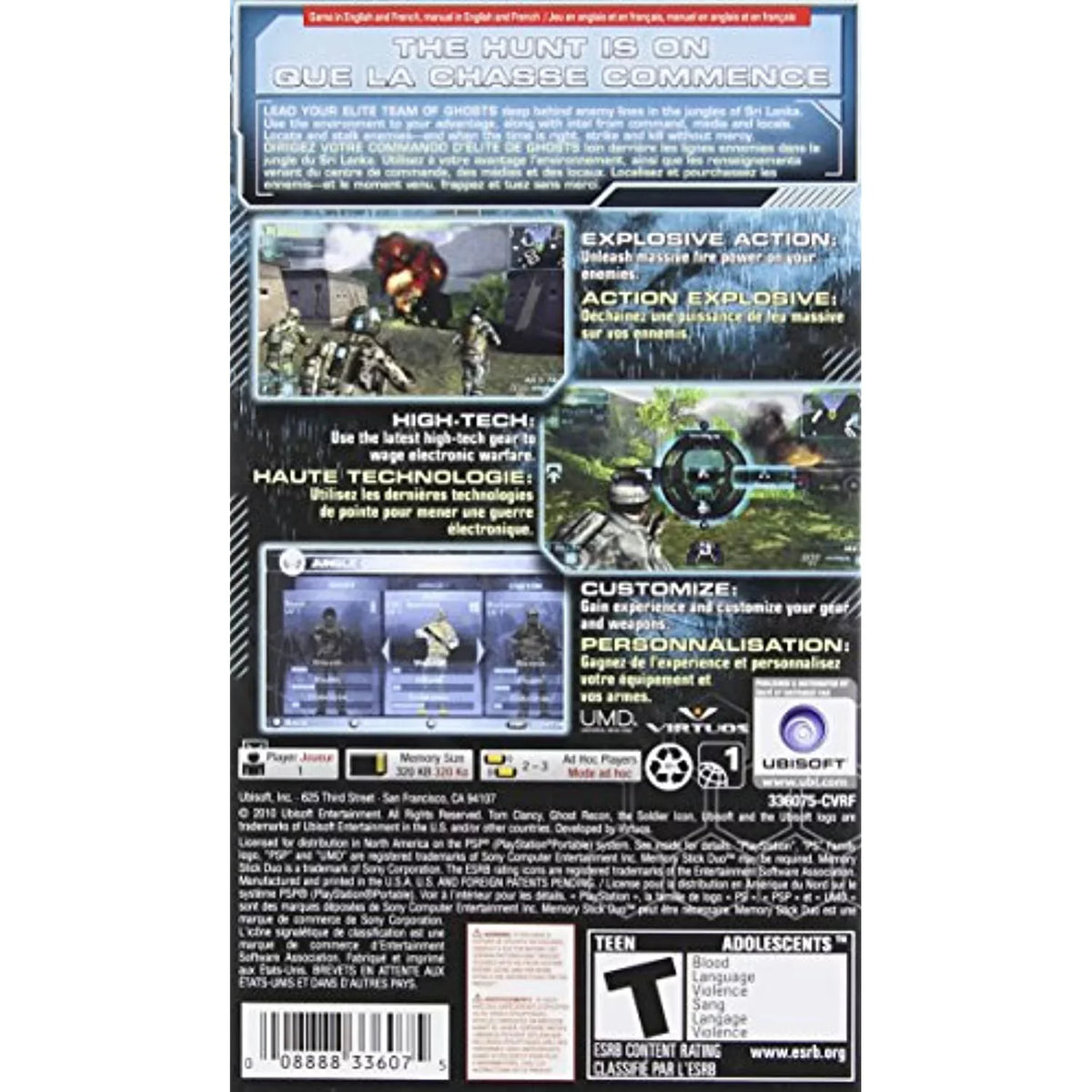 '- Recon: Psp Predator Sony Ghost Tom Clancys