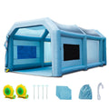 Booth Spray Paint Paint System 750W+950W Inflatable SKYSHALO with Car Filter Inflatable Booth Blower 26x15x11ft Tent