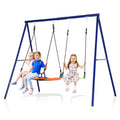 1Saucer Adjustable Set Kids Qhomic 2-in-1 Swing Seat, Set Swing Swing with for Seat Backyards, Swing Outdoor 440lbs Swing 1Belt with & Sets