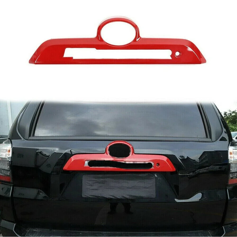 Tailgate Bezels Trim Cover Trunk Rear Red Handle Frame Teledu 4Runner Decor