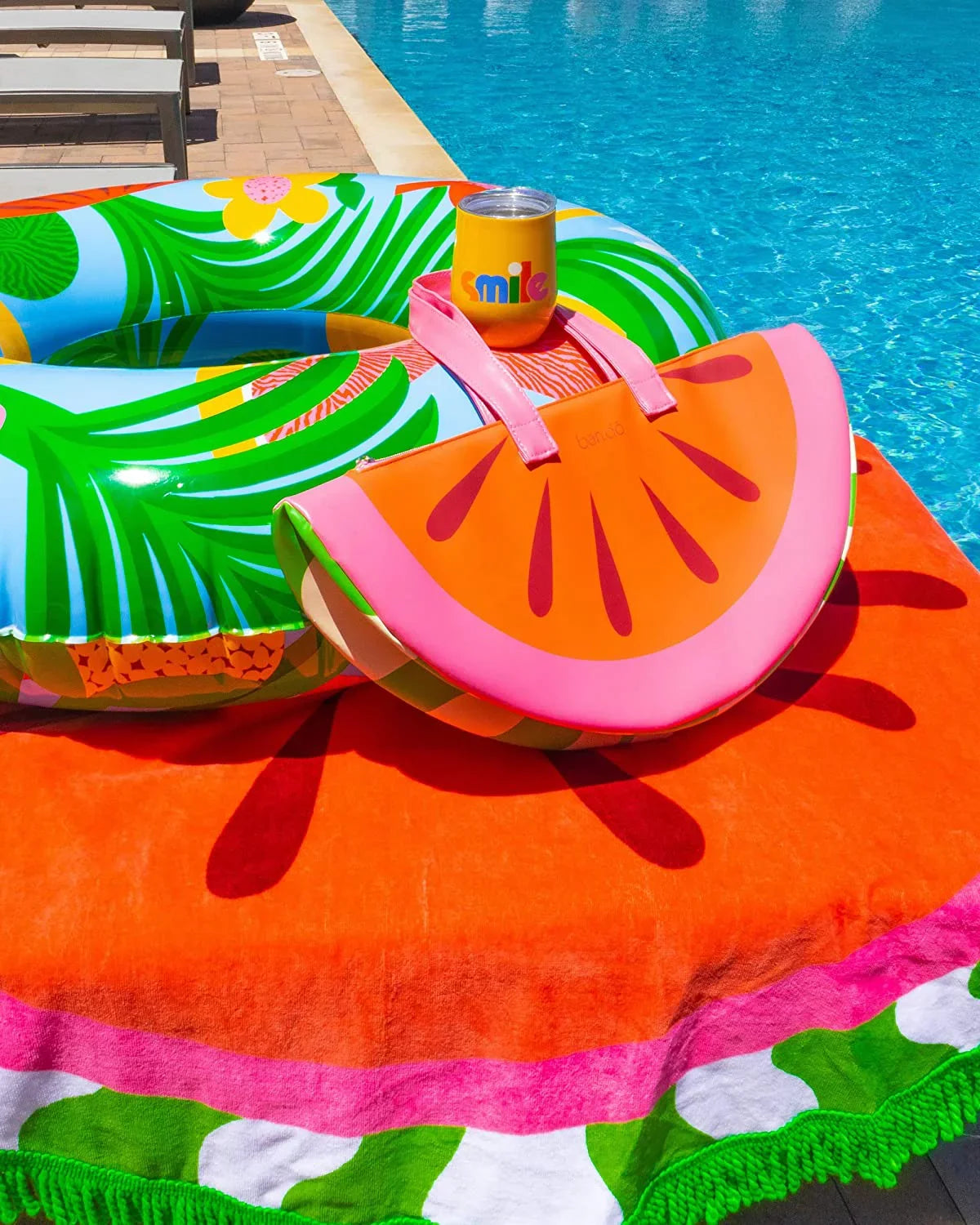 Soft Cooler, Bag, ban.do Cooler Days, Straps, Sided or Cute Beach Picnics Insulated Chill 2.0 Cooler for with Shoulder Watermelon Super Portable Bag