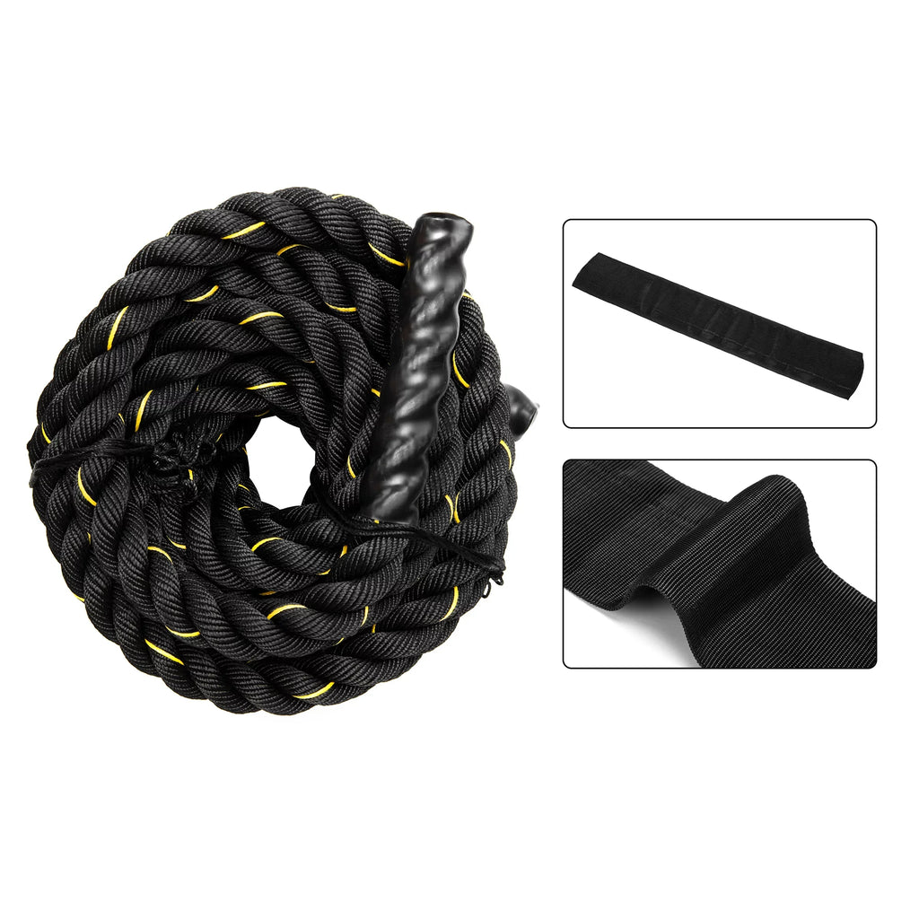 Power Strength Workout Training Conditioning Rope Battle Length Gym Combat Fitness 50Ft Ropes Exercise Undulation