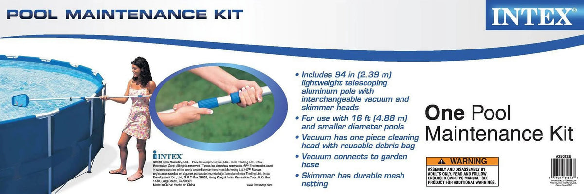 10' and Maintenance Kit 30" x Ground Above Prism Pool INTEX Frame Swimming