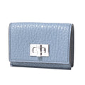 Trifold Leather Wallet Selleria Blue Micro Sky Fendi