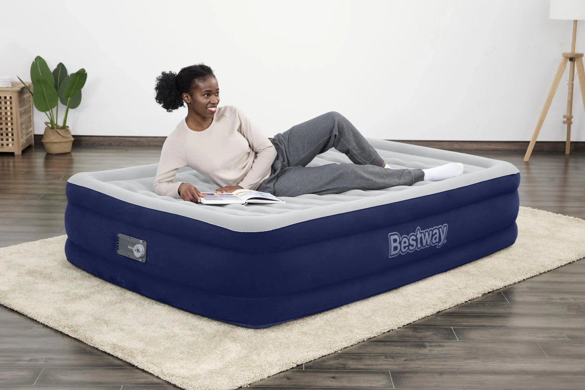 with 15" Full Bestway AC Air Pump, Coating Built-in Antimicrobial Tritech Mattress