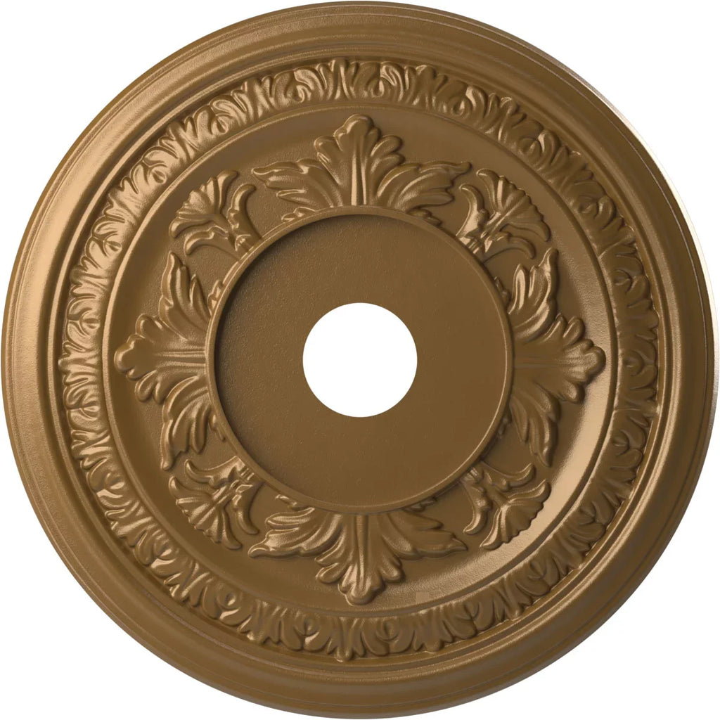 x Baltimore 3/4"), 3 Metallic Rush 1"P 1/2"ID up Canopies 7 Ekena 22"OD Gold Thermoformed PVC x Medallion Ceiling to (Fits Millwork