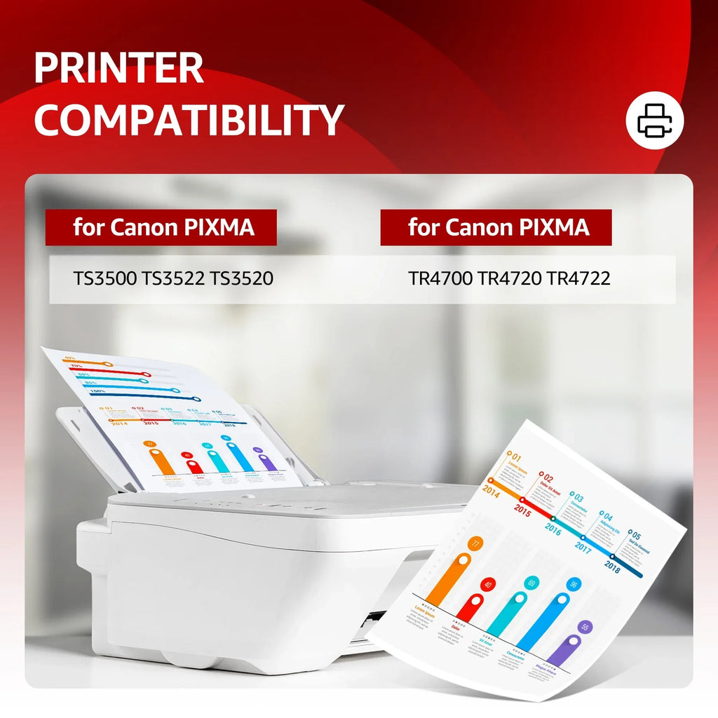 TR4720 and 2 Color, Ink TR4700 Replacement and PIXMA 275XL TS3522 275 for 276 Ink Cartridges Canon for Printers(Black TS3500 TS3520 Pack)