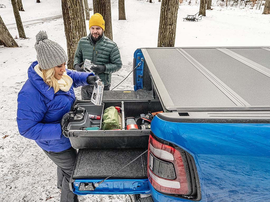 Folding by 2015 BAKFlip 7" | Cover Compatible Bed | 2020 - Ford F-150 Bed Truck with RealTruck (78.9") 448327 BAK 6' MX4 Hard Tonneau