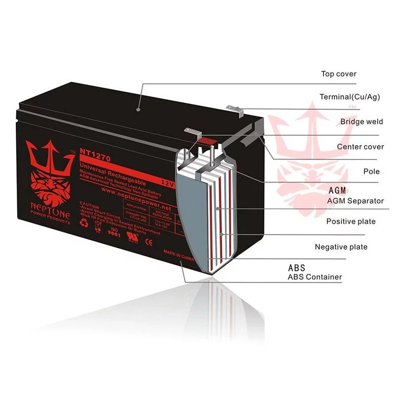 Neptune - 3 Scooter EVO 12Ah 500 by Electric Battery pack Replacement 12V