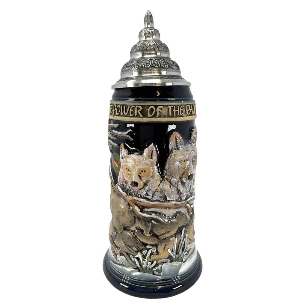 Liter Trading .75 the Power Wolf Pack of Beer Peak German Pinnacle Wolves the Snow Stein in
