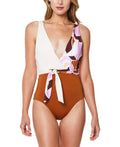 Nuveau Plunge LION US One-Piece Tie-Front Swimsuit, Sanctuary X-Large