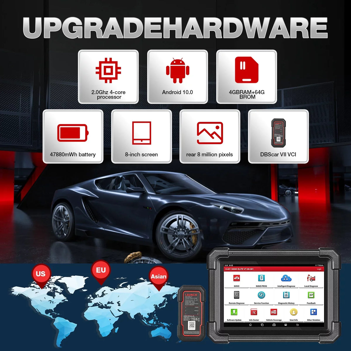 2024 Systems Diagnostic ,CANFD/DOIP,39+ IMMO Tool Key All Programmer Scan Launch XPROG-3 Car Newest ELITE X431 Services with