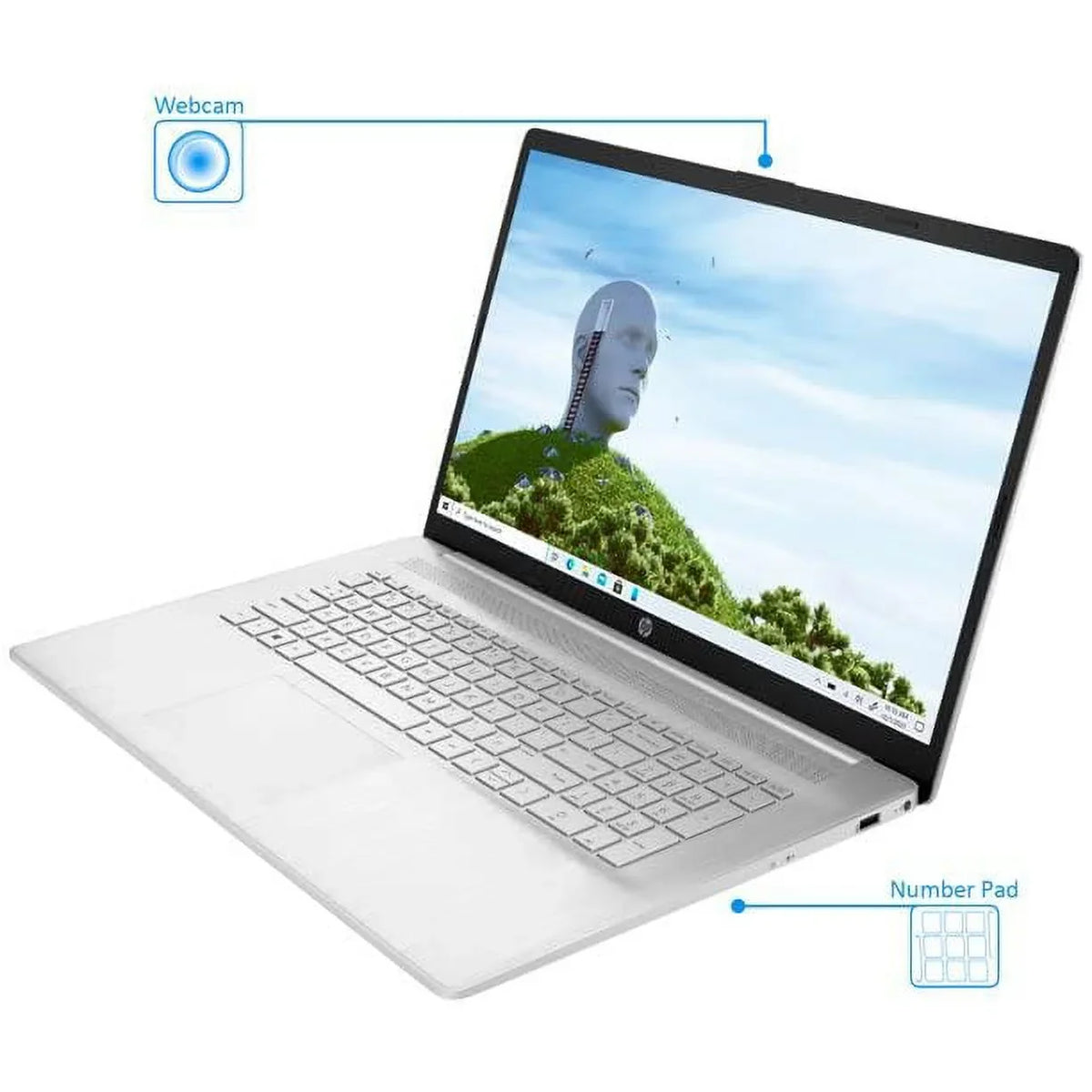 USB Windows 4-Core 12GB AC FHD Intel Iris Natural 32GB w/RE HDMI NVMe 17.3'' Keyboard DDR4 IPS 10 2023 BT4.2 USB-C Silver 256GB Graphics i5-1135G7 WiFi PC HP Backlit SSD Laptop Xe Pro Webcam