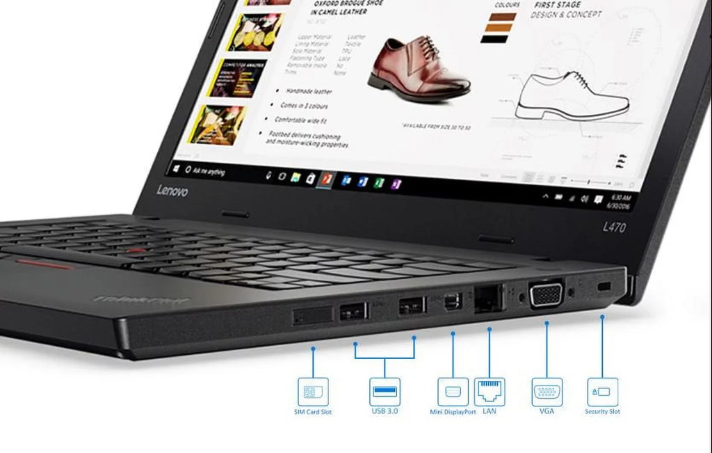 Laptop W10P Core (Refurbished) Restored L470 i5 GB 14" 250 2.40 GHz 8GB Lenovo Thinkpad Intel W10Dg