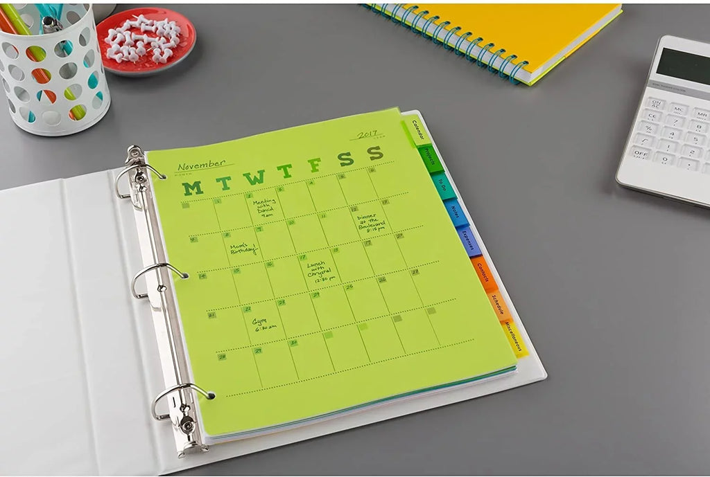 Dividers, Sets Tab Tabs, Pack Big 24 of Avery Multicolor Insertable 11901 Case Plastic 8