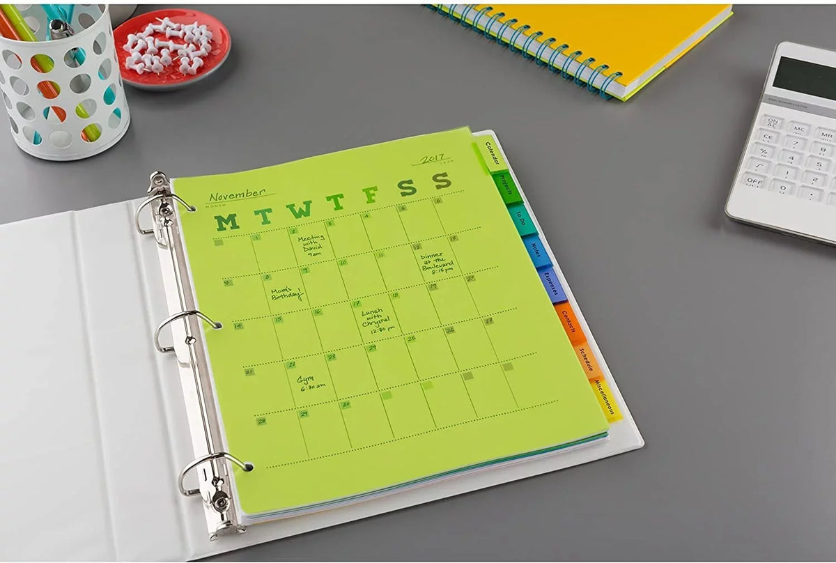 Dividers, Sets Tab Tabs, Pack Big 24 of Avery Multicolor Insertable 11901 Case Plastic 8