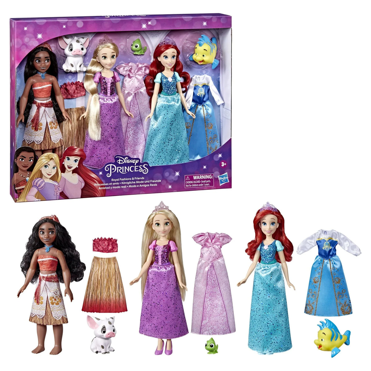 Moana, Disney Royal Ariel, 4+ Fashions and Friends and Rapunzel, Princess inch Doll, 12 Ages Fashion
