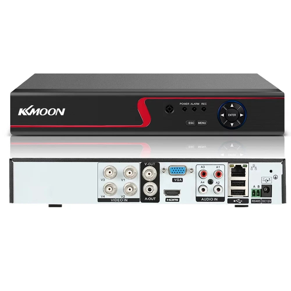 System office Full kit Home HDD) Remote for (NO Digital DVR Phone 4CH Monitoring DVR 1080P Recorder Plug Video KKmoon CCTV P2P AHDAnalogTVICVI/ Definition High