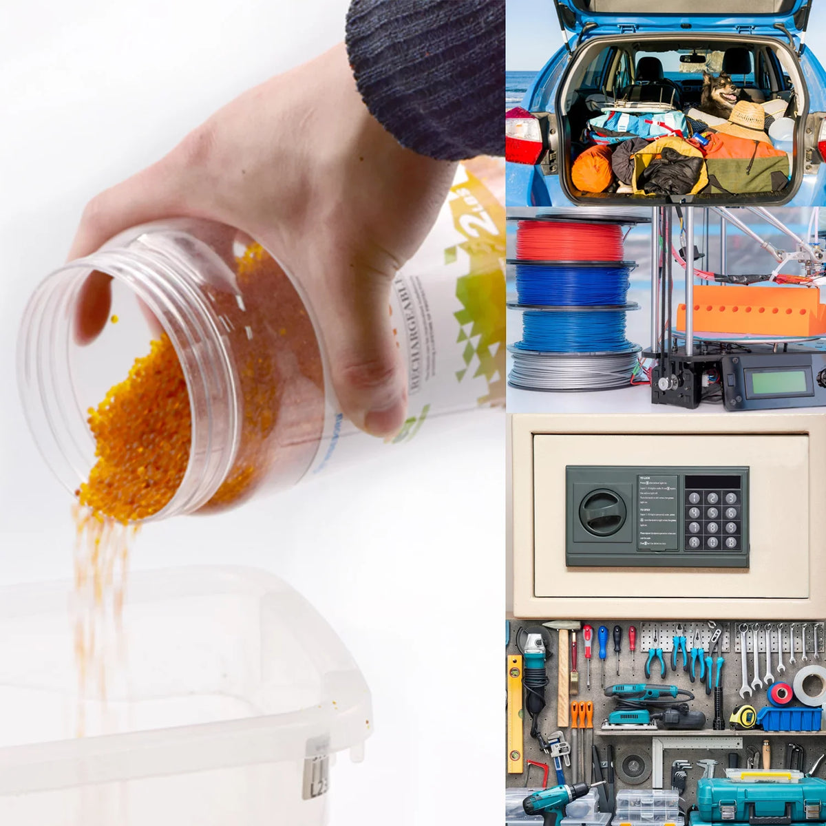 Indicating Reusable Beads, Silica Indicating Premium Drying 12LBS Desiccant Desiccant Silica Green, Gel Orange to Silica Dark Dehumidifier Wisesorb Gel Orange Storage, for
