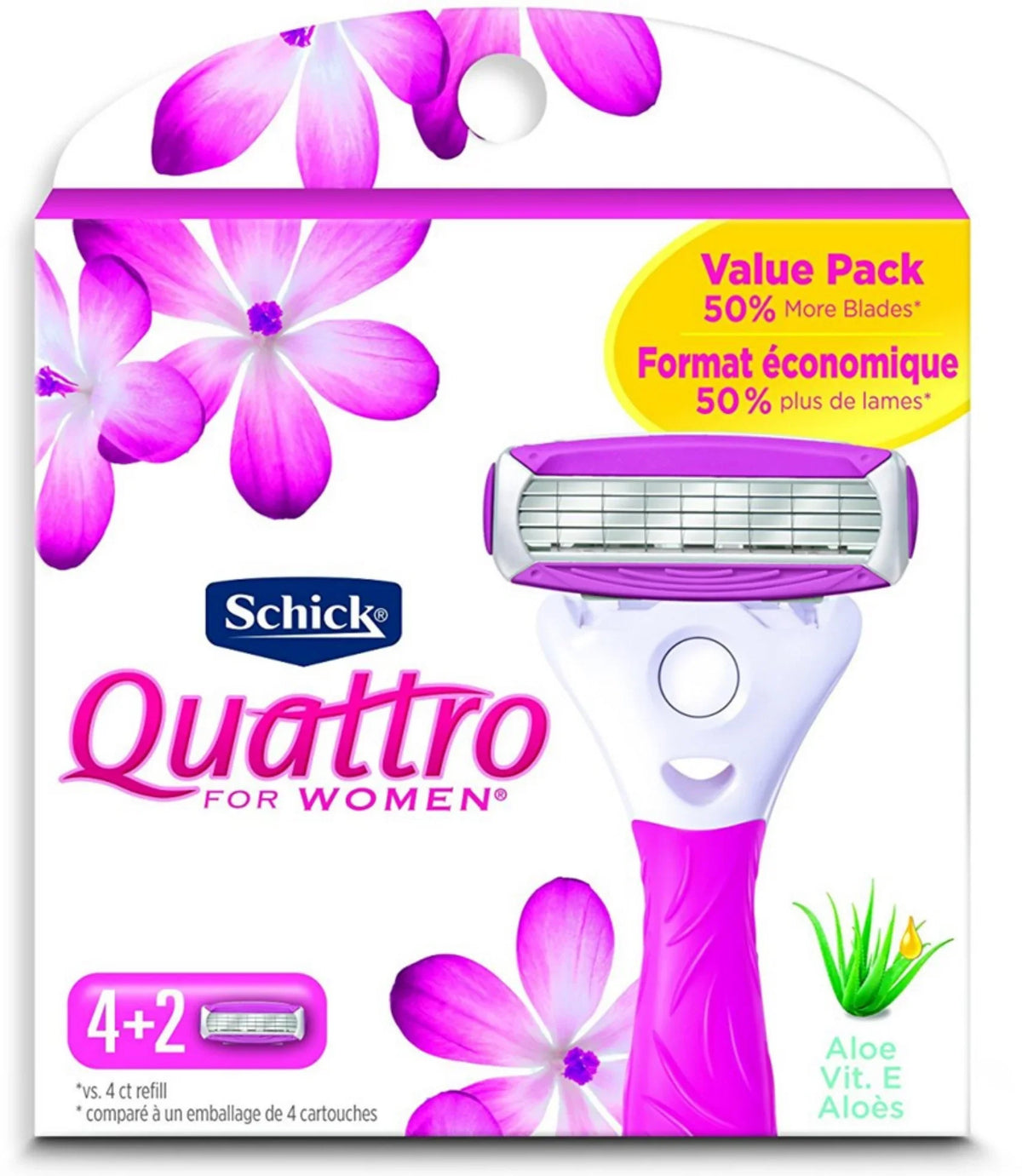 Blade 6 Pack ea Schick Smooth Ultra - Refills for 6 Women Quattro Razor