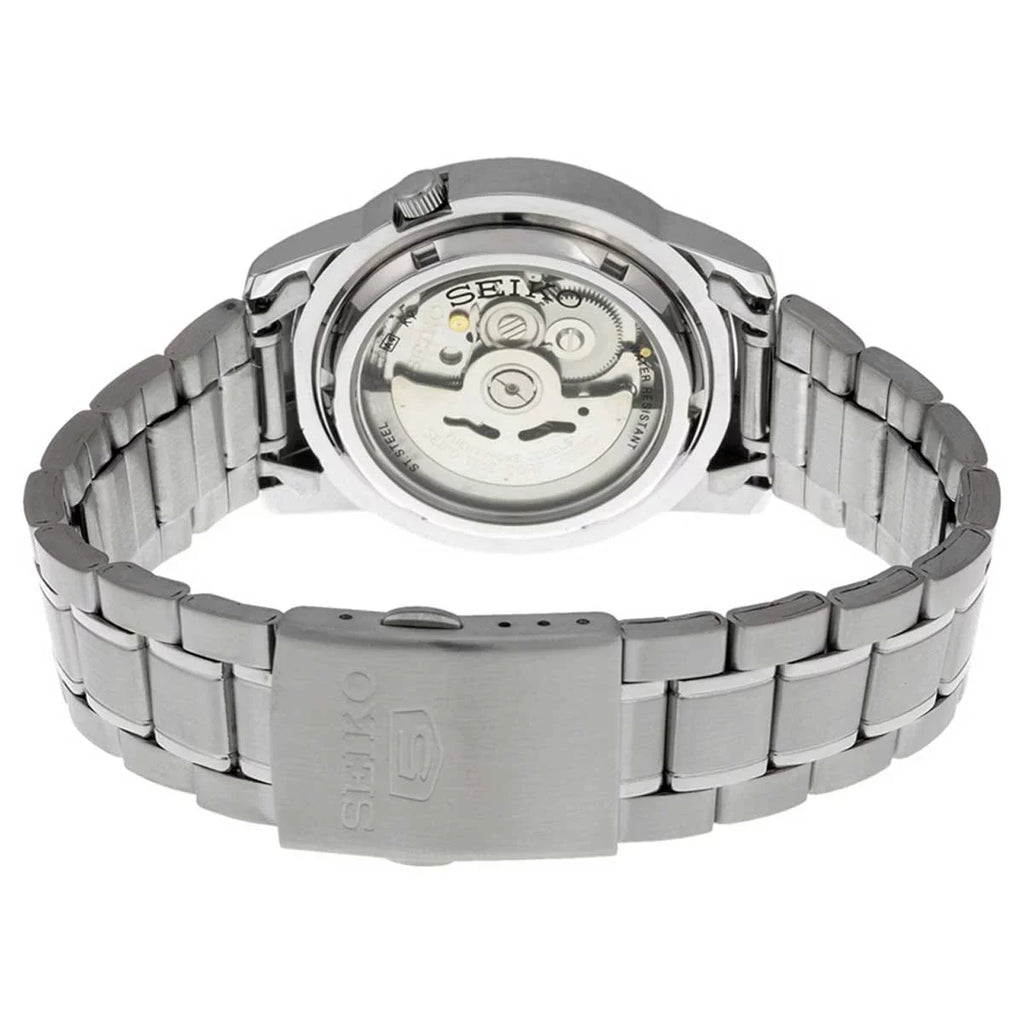 Seiko Watch 30M Day Date Stainless Automatic Men's SNKK25 Dial White Steel