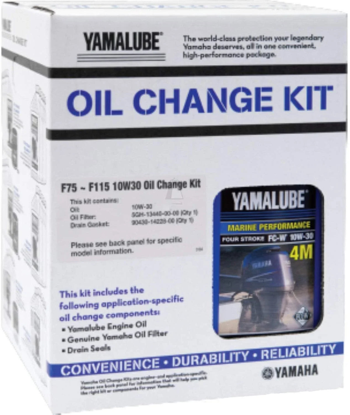 '- 10W-30 LUBMRNMDKT11 LUB-MRNMD-KT-11 Yamaha Outboard Oil Motor; (Pack F115 Of F75 Kit, 4) Change