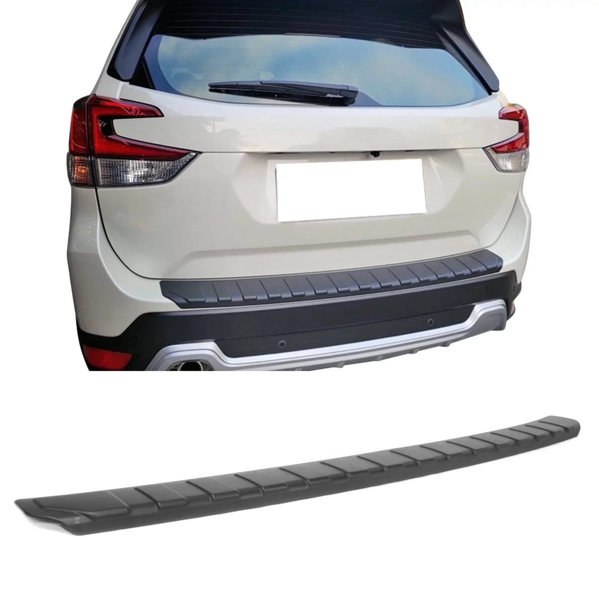 Protector Scratch Motorsports Pad Compatible Unpainted Trunk Sill PP Trim Rear With Cover Forester Trim Bumper 5th, Black Guard Plate Style Ikon Subaru Cover Factory 2018-2023