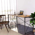 40 Writing inches Simple Lacoo Brown Study Desk Home Office Modern Desk,