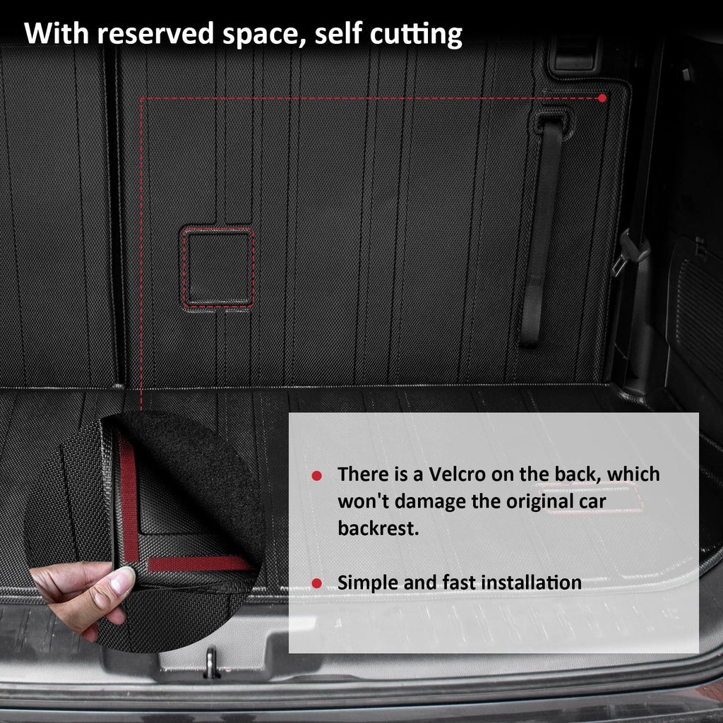Trunk 2023 Toyota Accessories Mats Highlander Backrest with Cargo Fit Highlander Mat Mat 2020-2024