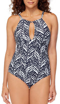 Swimsuit 6 Womens One Piece Leilani Kalahari Poolside Black/white