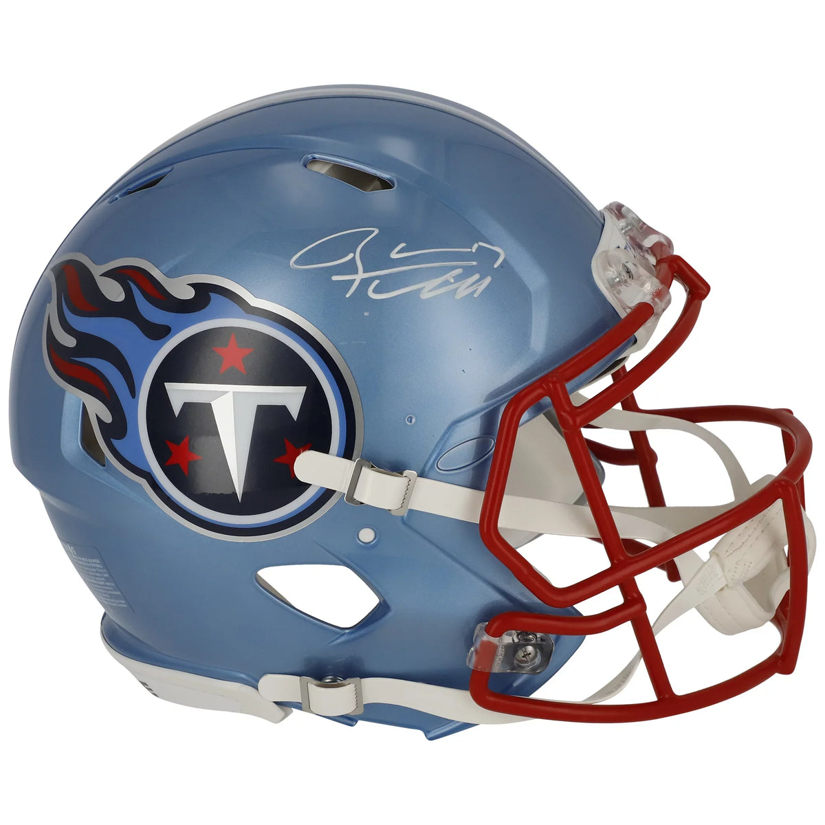 Ryan Titans Tannehill Tennessee Flash Autographed Riddell Authentic Helmet Speed