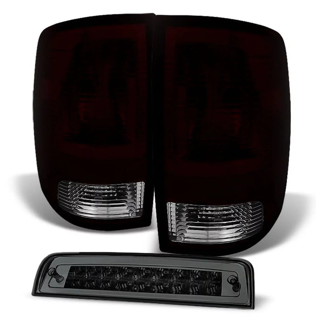 10-18 1500 3Rd Ram Ram Dodge 3500 2009-2018 Taillights For AKKON 2500 Brake Smoke LED + | Lamp - Smoked Red