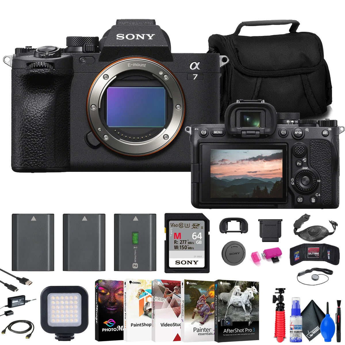 x a7 Camera Mirrorless NP-FZ100 + Bag + IV + Sony 2 Card + 64GB More