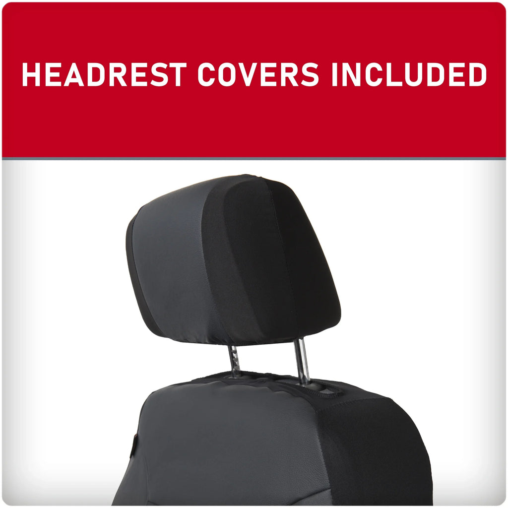 43645WDI 3-Piece Black Covers, Car Dickies Petersen Seat Leather Vegan Genuine