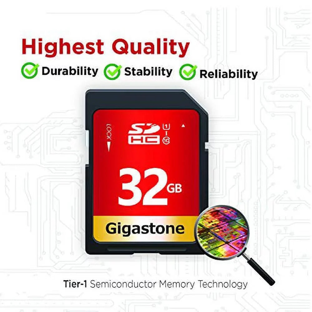pack Card, Up Class (5x32GB) 80MB/s SDHC U1 32GB to Memory Gigastone 5 UHS-I 10 Card