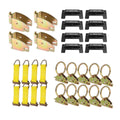 Accessories Docks, TieOffs. Warehouses, Wood NOT Trucks, 10 Boats. 8 Bundle E-track TieDown Kit: Ideal Beam End 4 Rings, Sockets, for Trailers, included.""" Caps, O TieDown 8 """E-Track Rope
