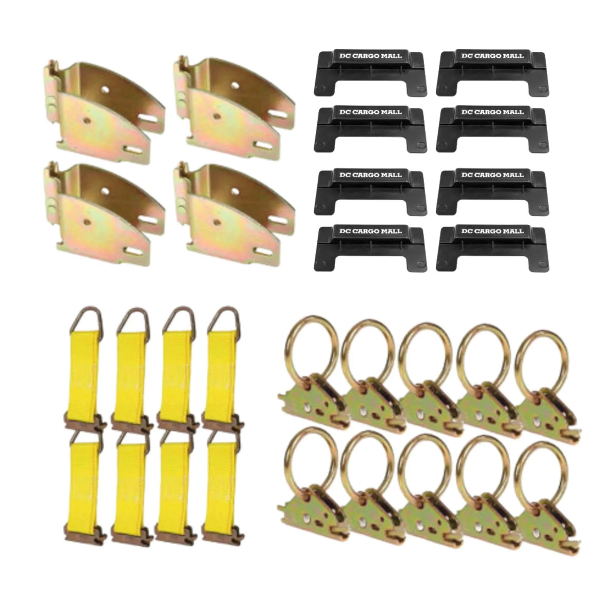 Accessories Docks, TieOffs. Warehouses, Wood NOT Trucks, 10 Boats. 8 Bundle E-track TieDown Kit: Ideal Beam End 4 Rings, Sockets, for Trailers, included.""" Caps, O TieDown 8 """E-Track Rope