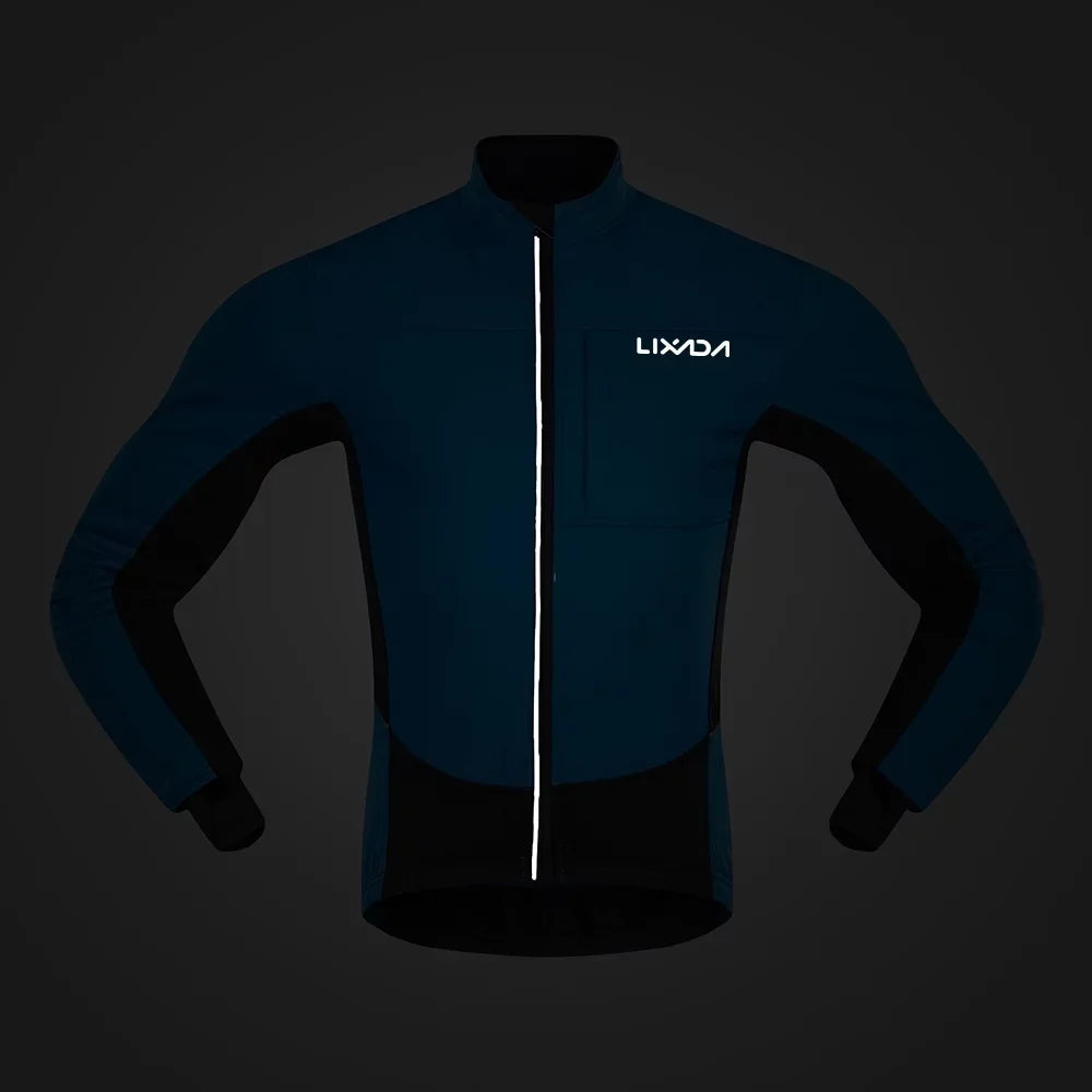 and Thermal Jacket, Men's Running. Bicycle Cycling Windproof for Coat Lixada Fleece Polar