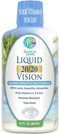 Astaxanthin Zeaxanthin, Absorption 20/20 with 32oz Lutein, Tropical – - Eye – Max Formula Vision Vitamin Servings, Oasis 32