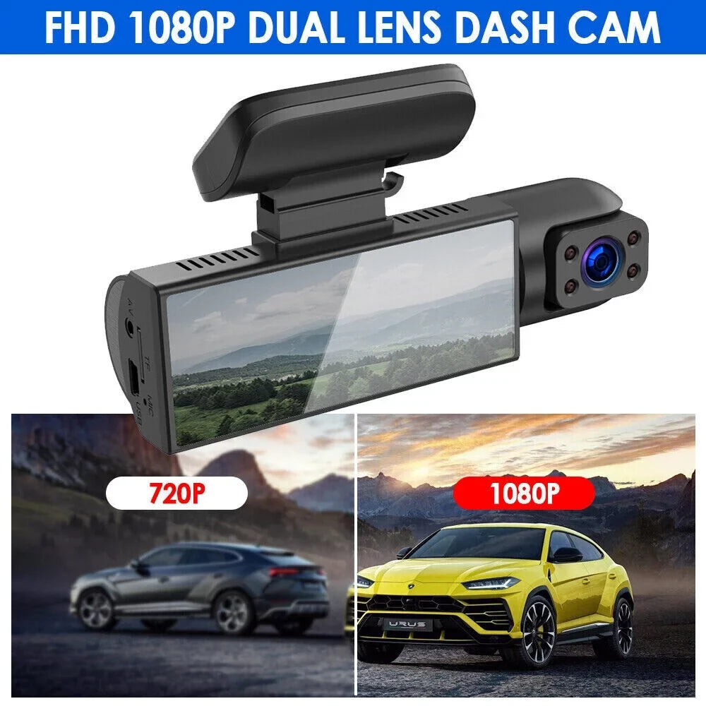 Cam Car 1080P DVR Dual Lens G-Sensor Front Video Recorder JahyShow Camera Inside Dash w/