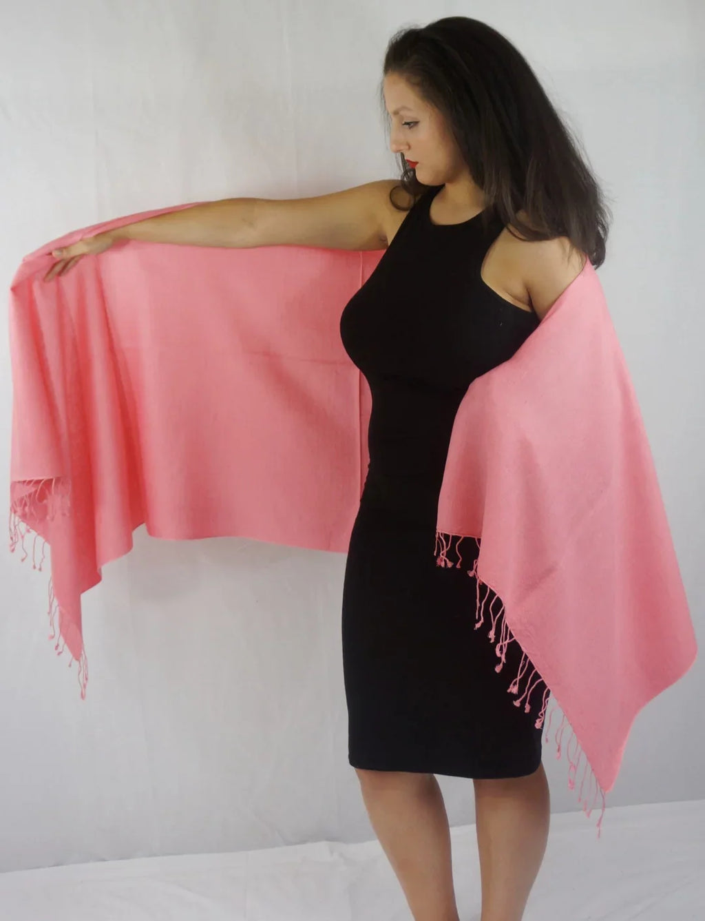 Scarf/Wool/Silk Scarf/Scarves/Shawl/Shawls/Stole/Wrap/Pashmina Coral) (Light Shawl/Cashmere/Cashmere Scarf/Pashmina