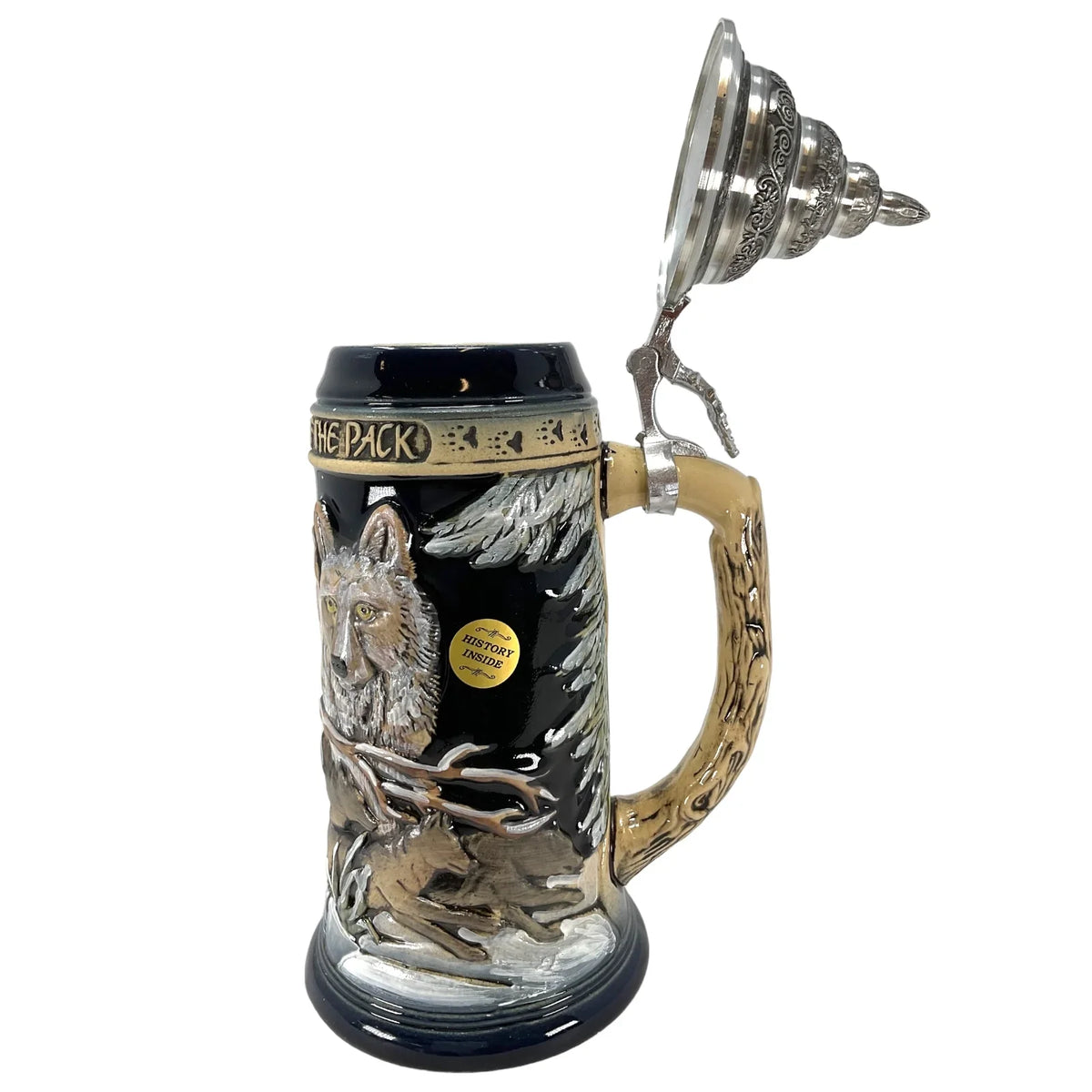 Liter Trading .75 the Power Wolf Pack of Beer Peak German Pinnacle Wolves the Snow Stein in